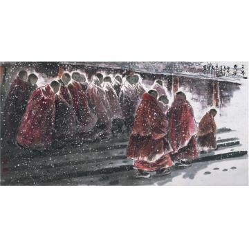 李秀峰国画人物天界梵音字画之家