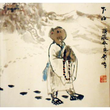 李秀峰国画人物下山字画之家