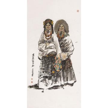 李秀峰国画人物高原花飞红字画之家