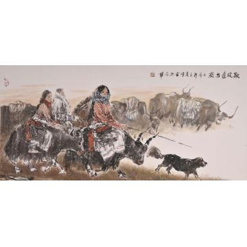 李秀峰国画人物歌从远古来字画之家