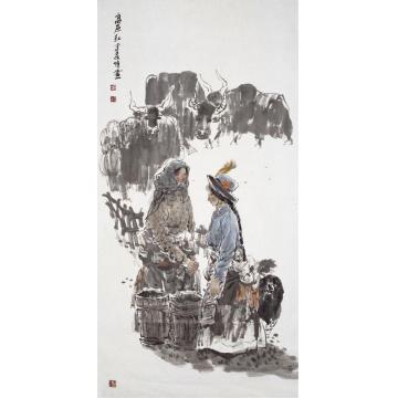 李秀峰国画人物高原红字画之家