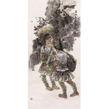 李秀峰国画人物花山秋歌字画之家