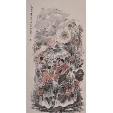 李秀峰国画人物浪山时节字画之家