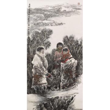李秀峰国画人物我们的田野系列组画之春字画之家