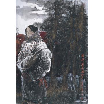 李秀峰国画人物在那遥远的地方字画之家