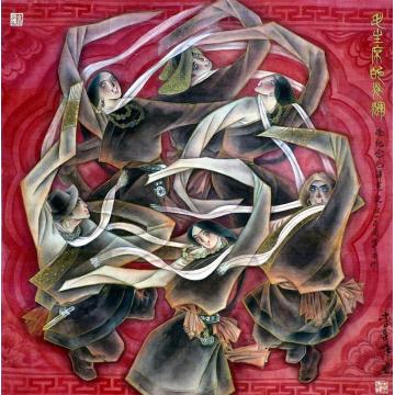 李秀峰国画人物欢歌劲舞字画之家
