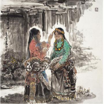 李秀峰国画人物郎木寺晨曲字画之家