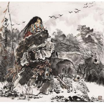 李秀峰国画人物秋风又起字画之家