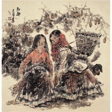 李秀峰国画人物秋趣字画之家