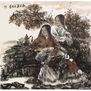 李秀峰国画人物秋已深字画之家