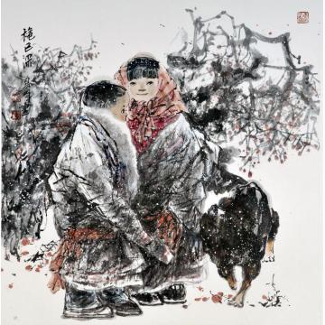 李秀峰国画人物秋已深字画之家