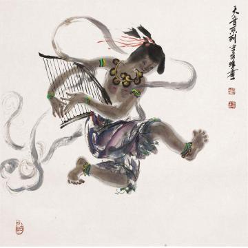 李秀峰国画人物天音系列字画之家