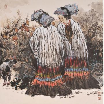 李秀峰国画人物彝寨春字画之家