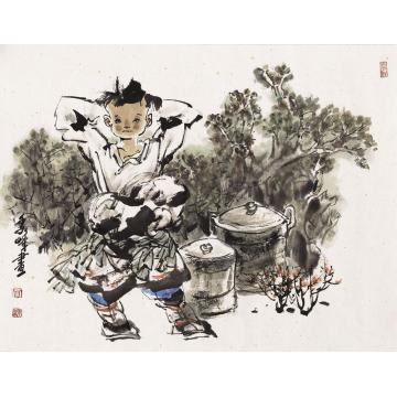 李秀峰国画人物无题字画之家