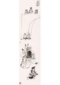 李岗国画人物盗御马字画之家