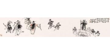 李岗国画人物长坂坡字画之家