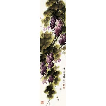 张福盈国画花鸟紫气耀秋字画之家