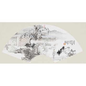 于亨国画山水扇面字画之家