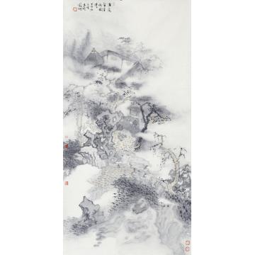 于亨国画山水雾染留香佳园境字画之家