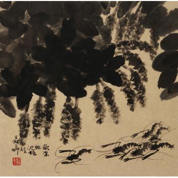 苏华国画花鸟欢乐的小池塘字画之家