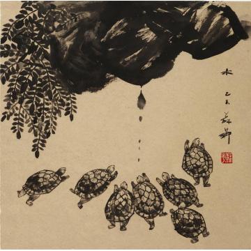 苏华国画动物雨字画之家