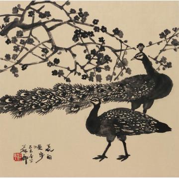 苏华国画花鸟花间漫步字画之家