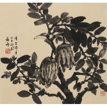 苏华国画花鸟香含佛手字画之家