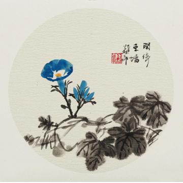 苏华国画花鸟闲倚东墙字画之家