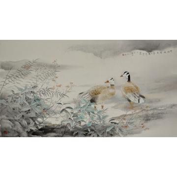 刘刚国画花鸟野塬烟云字画之家