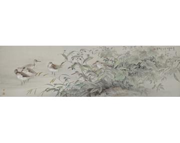 刘刚国画花鸟夏日江渚碧连天字画之家