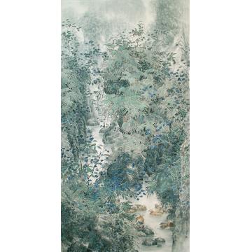 刘刚国画花鸟溪涧秋霭字画之家