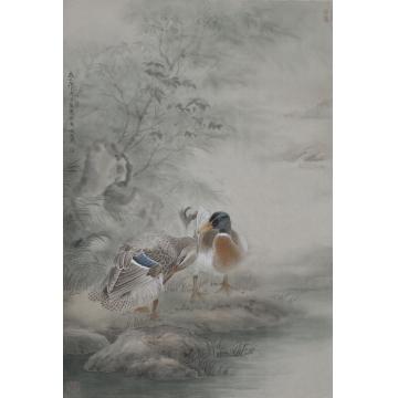 刘刚国画花鸟雾色幽禽字画之家