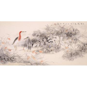 刘刚国画花鸟山雨欲来字画之家