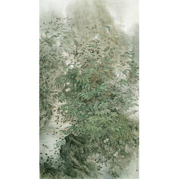刘刚国画花鸟秋涧雨后颜色新字画之家