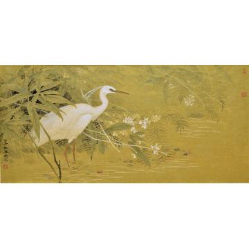 刘刚国画花鸟浅塘秋寒字画之家
