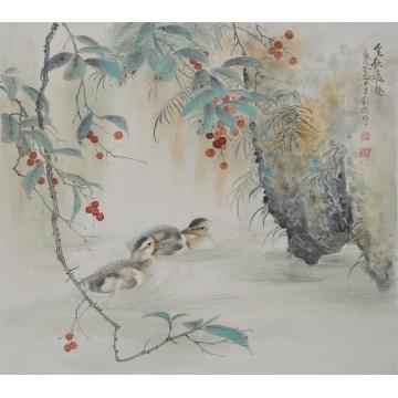 刘刚国画花鸟金秋逸趣字画之家