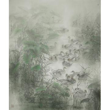 刘刚国画花鸟晨曦字画之家