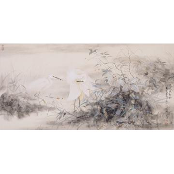 刘刚国画花鸟晨露湿新妆字画之家