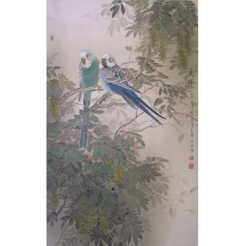 刘刚国画花鸟晨晖字画之家