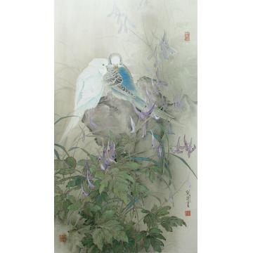 刘刚国画花鸟朝露字画之家
