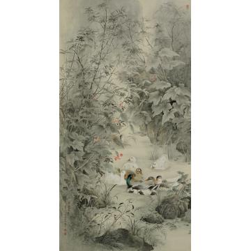 刘刚国画花鸟幽谷寻芳字画之家