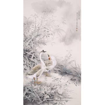 刘刚国画花鸟山色迷蒙雨初霁字画之家