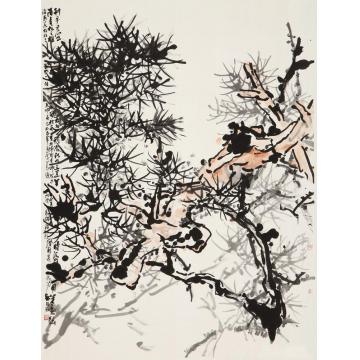 郑利平国画花鸟空山高卧不知春字画之家