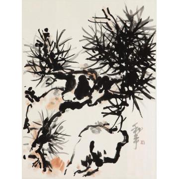 郑利平国画花鸟松石图字画之家