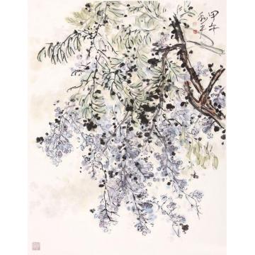 郑利平国画花鸟花香入梦觉春来字画之家