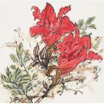 郑利平国画花鸟农情似火字画之家