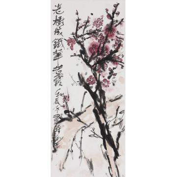 郑利平国画花鸟老树成铁花若霞字画之家