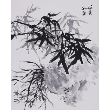 郑利平国画花鸟兰香浮半月 竹影乱清风字画之家
