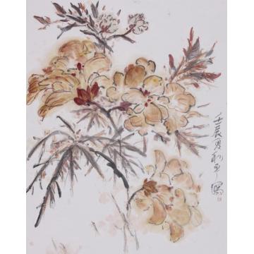 郑利平国画花鸟花闲酒气醉人时字画之家