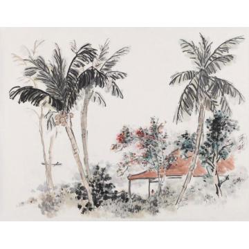 郑利平国画山水清夏海角字画之家